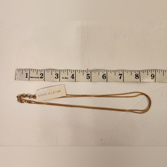 Anne Klein Double Layer Gold Simple Necklace - Picture 2 of 2